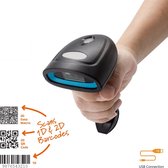 Professionele USB Barcode en QR code Scanner | USB Aansluiting| Universeel | Handscanner | 1D en 2D Lezer| Zwart