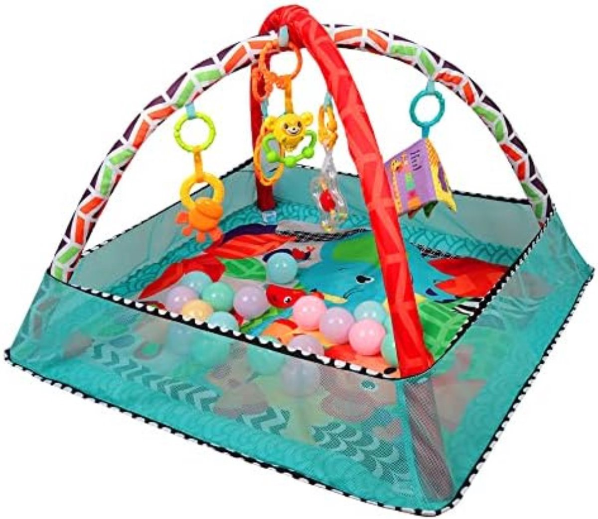 Velox Speelkleed baby met boog- Speelmat met boog Activiteitenboog voor baby's Blauw