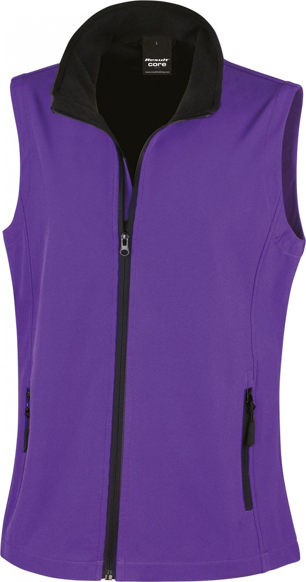 Result Women´s Printable Soft Shell Bodywarmer RT232F - Purple/Black - L