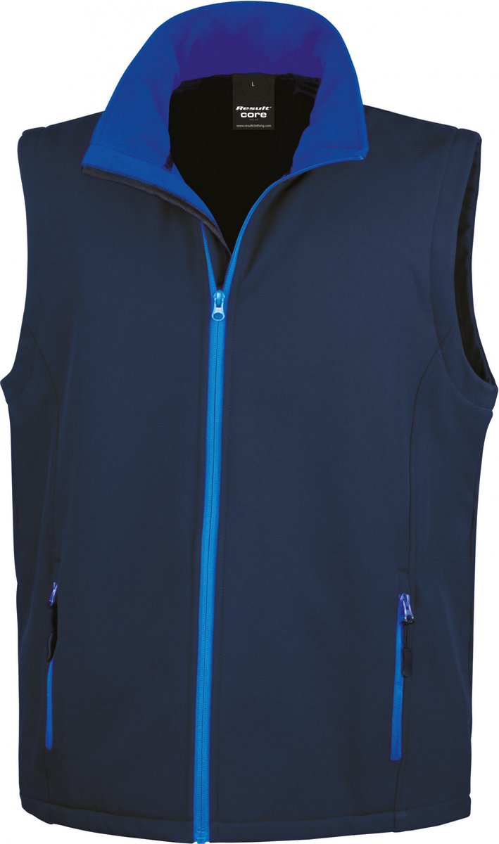 Result Printable Soft Shell Bodywarmer RT232 - Navy/Royal - 4XL