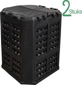 Bac à compost 2 pièces - 2x 360 Litres - Bac à compost - Composteur - Valorisation des déchets - 720 L