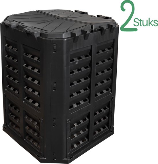Compostvat 2 stuks - 2x 360 Liter - Compostbak - Composter - Afval Recyclen - 720 L