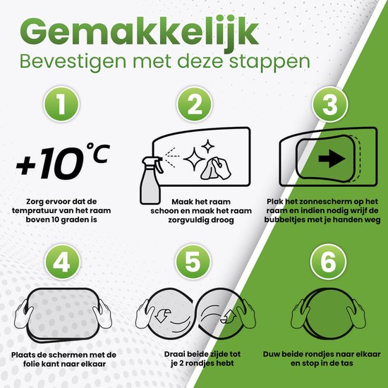 Nince Zonnescherm Auto Zijruit - Set van 2 - 51x31 cm - Extra Donker Zonnescherm Auto Baby - Met UV Protectie voor Kind & Baby - Zelfklevende Zonwering Auto - Jungle– Autoaccessoires — afbeelding 3