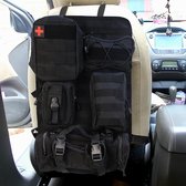 Tactische autostoelorganizer, rugleuningbescherming met 5 afneembare zakken, tactische autostoel-rugleuningen, organizer, autostoel-rugtas voor de meeste voertuigen
