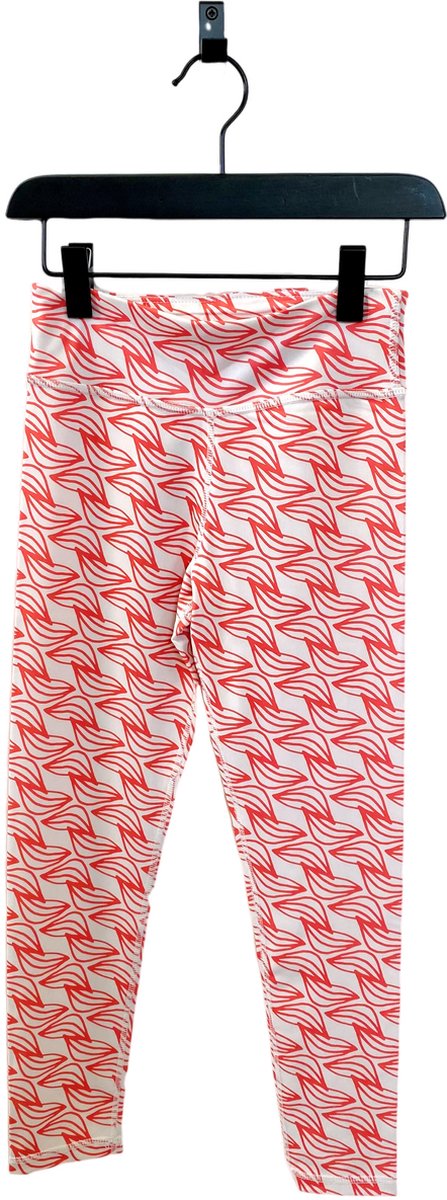 Ducksday - Sportlegging voor dames - Sportbroek - Stretch materiaal - Yoga en Fitness - Ondo - Koraalrood - maat XL