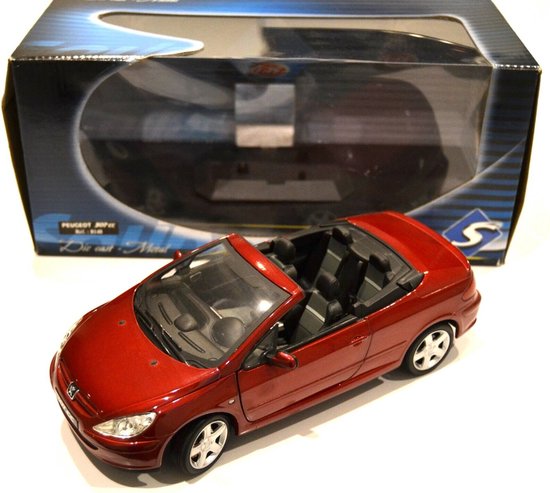 Diecast model cars Peugeot 206 1/18 Welly CC Cabriolet met. grün