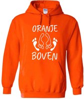 Oranje boven Hoodie - koningsdag - nederland - holland - grappig - unisex - trui - sweater - capuchon