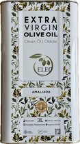 ELEO Extra Virgin Olijfolie - 3 liter - 100% Griekse Koroneiki olijven - Herkomst Amaliade - Superieure kwaliteit - Eerste koude persing - Rijk aan antioxidanten - Bronzen medaille winnaar
