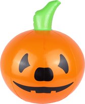 Opblaasbare Halloween decoraties - Pompoen - oranje/zwart - 35 cm - pvc kunststof