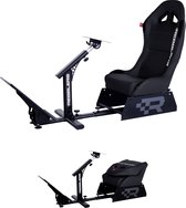Rebblers GT Premium - F1/Rally/Racestoel - Zwart - Universele Race Simulator - Geschikt voor racestuur - Gaming stoel - Verstelbaar/Inklapbaar - Gaming - Gamestoel