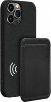 Coque iPhone 14 Pro Compatible MagSafe avec porte-carte amovible Noire Bigben