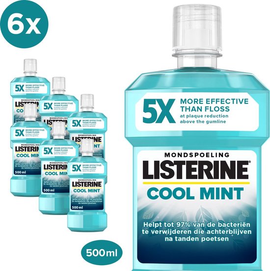 Listerine Coolmint - Mondwater - 6 x 500ml - Voordeelverpakking