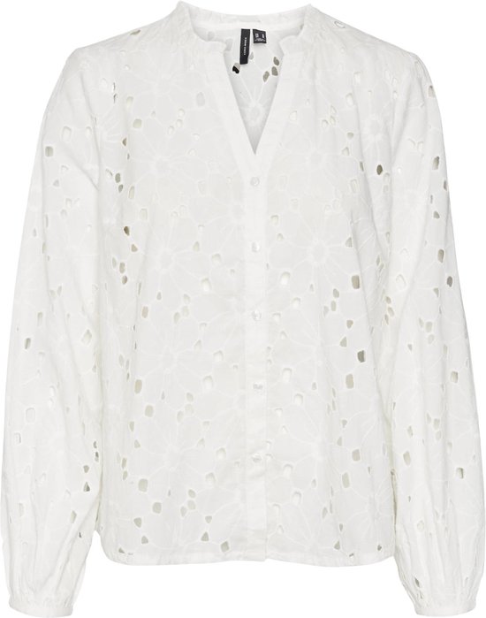 VERO MODA VMIDA L/S V-NECK SHIRT WVN BTQ Dames Blouse - Maat M