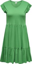 ONLY CARMAKOMA CARMAY LIFE CAP SL FRILL DRESS JRS NOOS Dames Jurk - Maat S