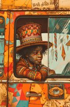 Kleurenposter | Afrikaanse Poster | African Art | Abstracte Poster | Aesthetic Poster | Wanddecoratie | 61x91cm | Muurposter | Aesthetic room decor | MT | Geschikt om in te lijsten