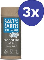 Salt of the Earth Vetiver & Citrus Deodorant Stick - Use or Refill (3x 75gr)