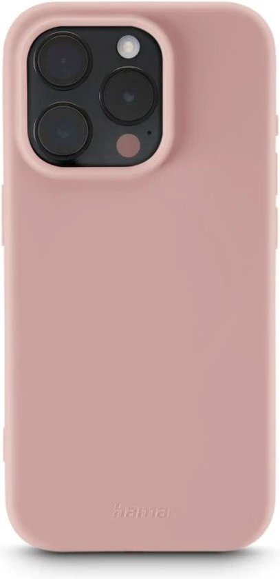 Foto: Hama magcase finest feel cover hoesje geschikt voor apple iphone 15 pro tpu materiaal zijdezacht afwerking krasbestendig perfecte pasvorm nude