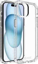 Muvit, Case Geschikt voor Apple iPhone 15 Verstevigd en schokbestendig 3M, Transparant