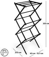 PURRINSE - Wasrek réglable - Étendoir pliable - Etendoirs à linge - Wasrek debout - Étendoir à linge - Longueur de séchage de 8 mètres