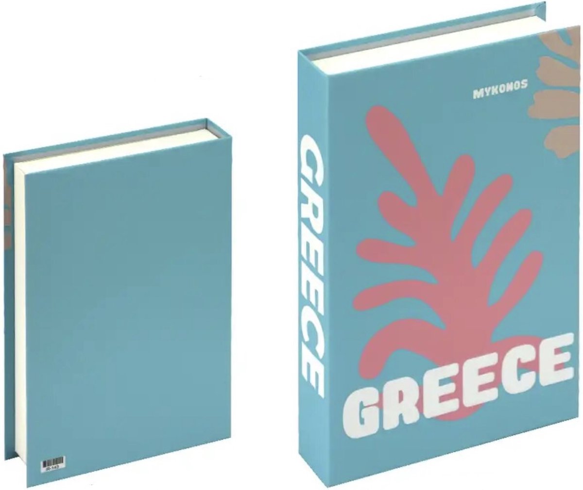 Opberg boek - Greece - Beige- Opbergbox - Opbergdoos - Decoratie woonkamer - Boeken - Nep boek - Opbergboek
