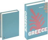 Opberg boek - Greece - Beige- Opbergbox - Opbergdoos - Decoratie woonkamer - Boeken - Nep boek - Opbergboek