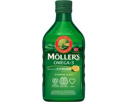 Möller's Omega-3 Citroen - 250 ml - Visolie - Levertraan - Voedingssupplement - Met vitamine D
