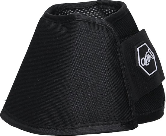Zwarte hoefschoen met QHP logo