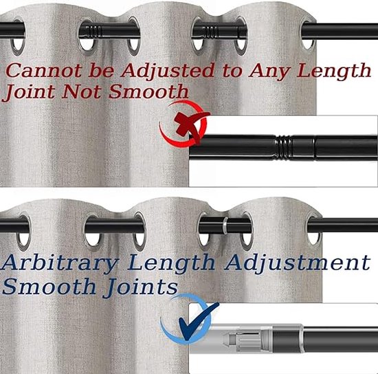 gordijnroede kledingstang, douchegordijnstang, extra lang