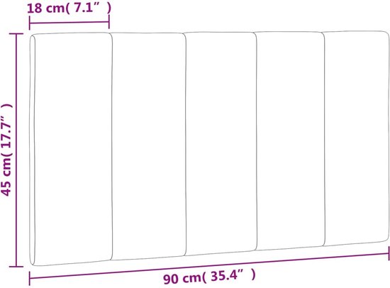 vidaXL-Coussin tête de lit-90 cm-velours-noir