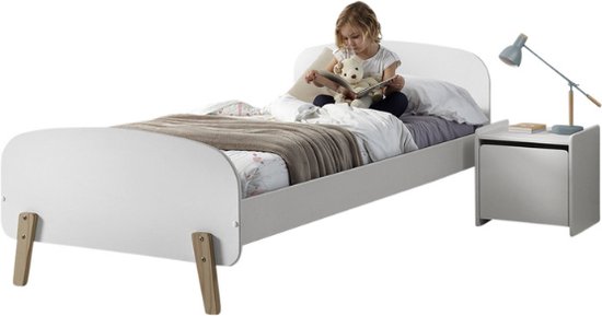 Vipack Bed Kiddy inclusief nachtkast - 90 x 200 cm - wit