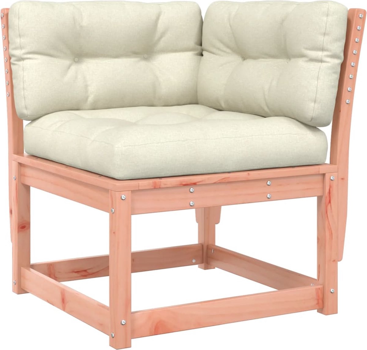 VidaXL Tuinhoekbank met kussens 73x73x78 cm massief douglashout