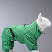 Lindo Dogs - Honden regenjas - Hondenjas - Hondenkleding - Regenjas voor honden - Waterproof/Waterdicht - Poncho - Quattro Nebula - Groen - Maat 2