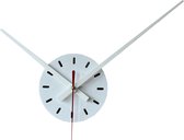 Wandklok Wit - Ø35cm moderne klok - Gemaakt met 3D-printtechnologie - Keukenklok - Stil uurwerk