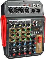 Mengpaneel dj - Mengpaneel mixer - Mengpaneel met versterker - Mengpaneel bluetooth - 31,9 x 24,1 x 8,8 cm - 4-kanaals