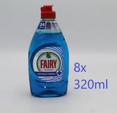 Liquide vaisselle Dreft / Fairy - Platinum - Eucalyptus - Antibacterieel - 8 x 320 ml - Pack économique