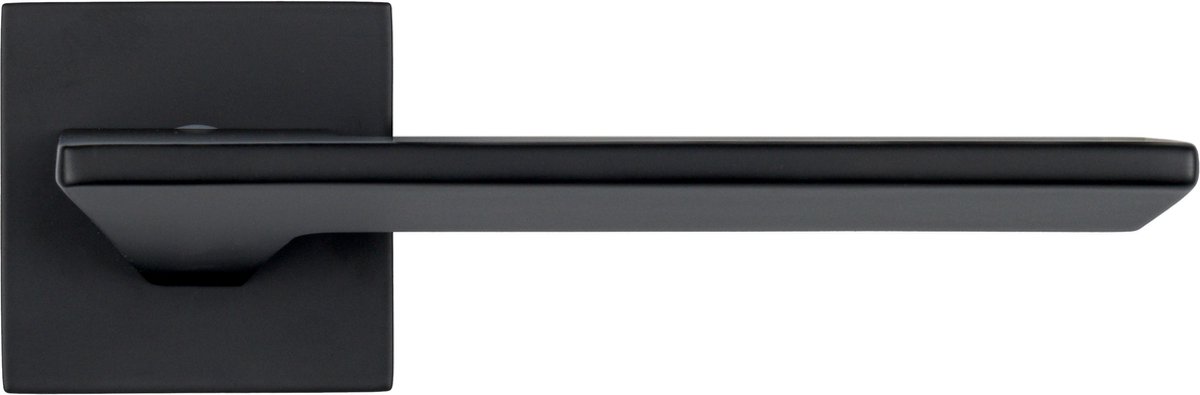 Ostiumhome® Nuoro - Deurklink - Mat Zwart - Luxe en massief - op Vierkant Rozet