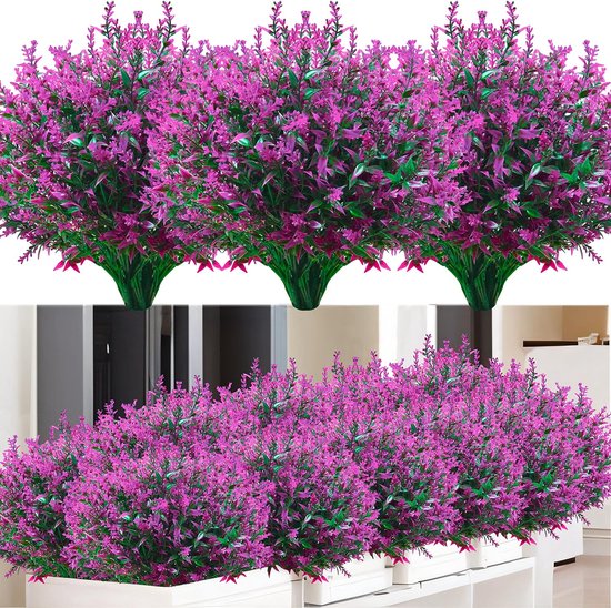 Plantes Artificielles De Balcon - Lot De 8, Résistantes Aux UV Et Intempéries, Hauteur 28 Cm, Pour Extérieur/intérieur