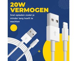 Oplaadkabel Geschikt voor: iPhone - Extra lang ( 2M ) - kabel geschikt voor Apple iPhone 6,7,8,X,XS,XR,11,12,13,Mini,Pro Max iPad Geschikt voor: kabel - iPhone / iPad oplaadkabel - snoertje - Geschikt voor: lightning lader - 2 meter