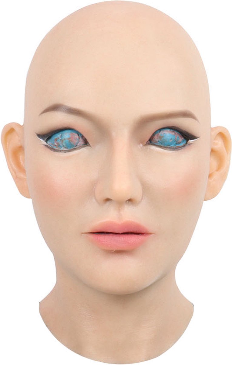 Siliconen - Vrouwelijk - Masker - Gezicht - 100% Hypoallergene Medische Siliconen - Neutraal - Realistisch - Crossdresser - Transgender - Mastectomie - Hoofd - Gezichtsmasker - Female Face