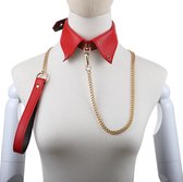 Halsband rood - Bondage - BDSM - multifunctionele aanhaker