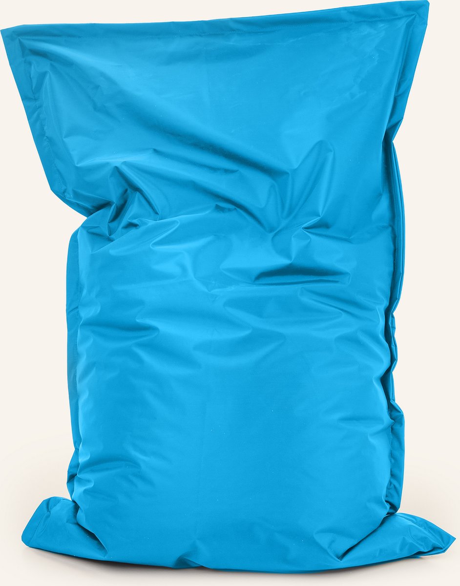 Drop & Sit - zitzak/zitkussen - robuust nylon - turquoise - 100 X 150 cm - voor binnen en buiten - verkrijgbaar in verschillende kleuren