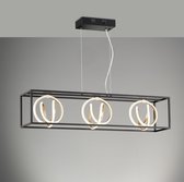 Fischer & Honsel - Hanglamp Gisi - 3x LED 13 W (incl.) - Zwart Mat