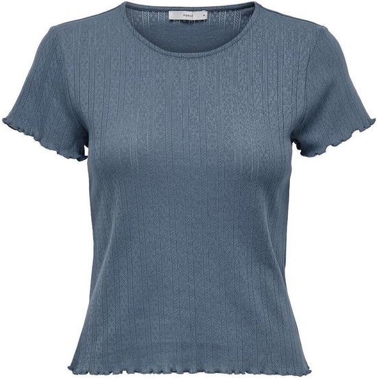 Only T-shirt Onlcarlotta S/s Top Jrs Noos 15256154 Blue Mirage Femme Taille - XL