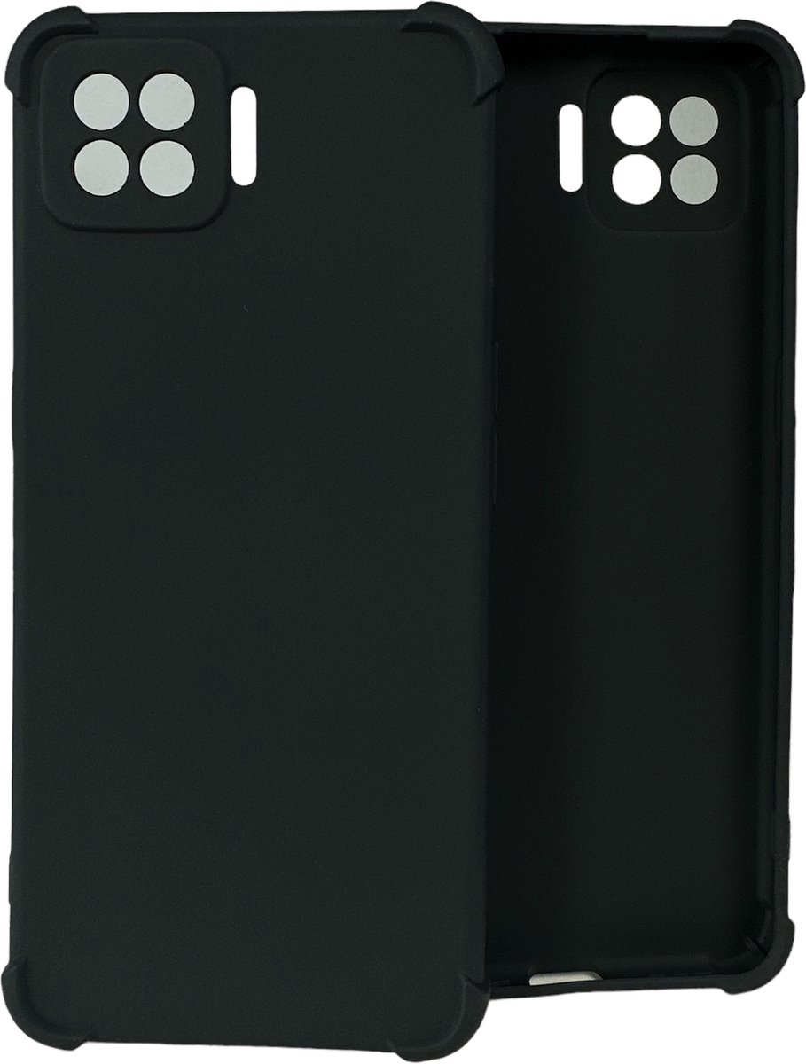 Shockproof Soft TPU hoesje Silicone Case Geschikt voor: Oppo A73 5G - Zwart