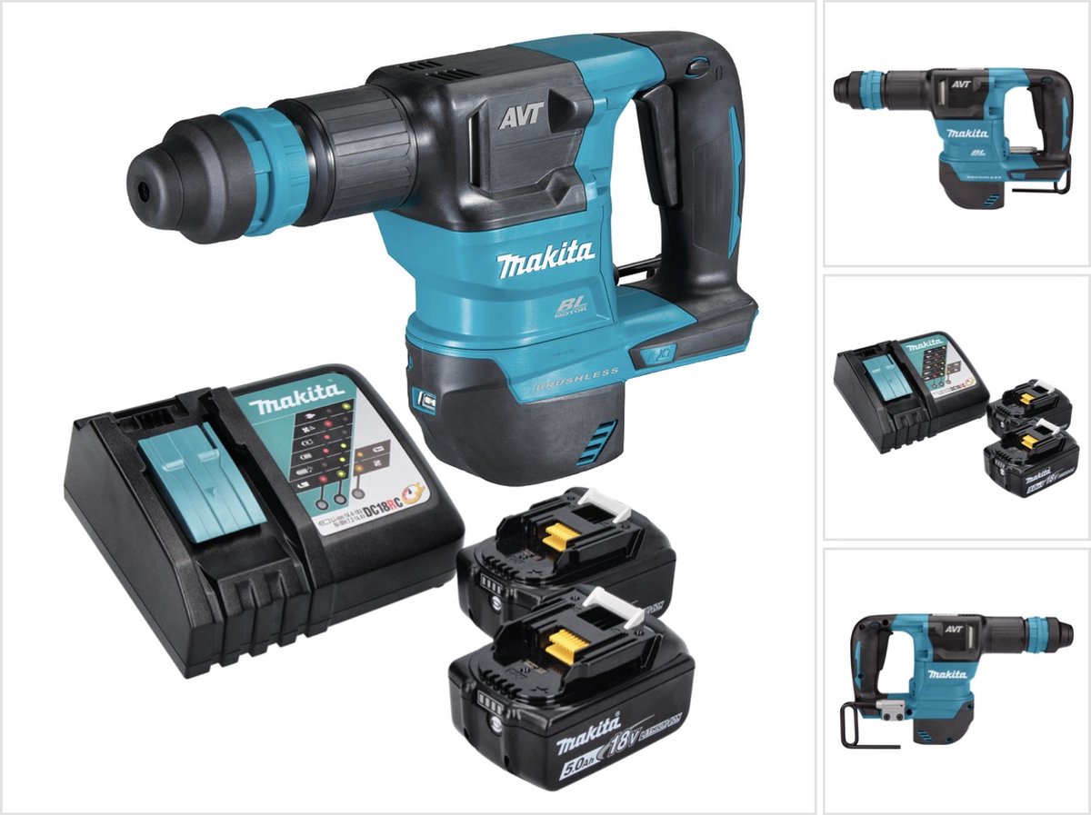 Makita DHK 180 RT accu-beitelhamer 18 V 3,1 J SDS Plus Brushless + 2x accu 5,0 Ah + oplader
