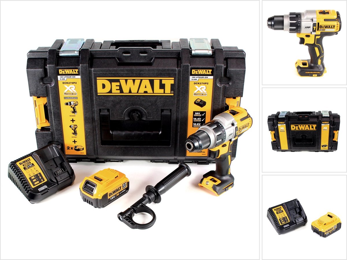 DeWalt DCD 996 M1 accu klopboormachine 18V 95Nm borstelloos + 1x oplaadbare accu 4.0Ah + snellader + stevige doos