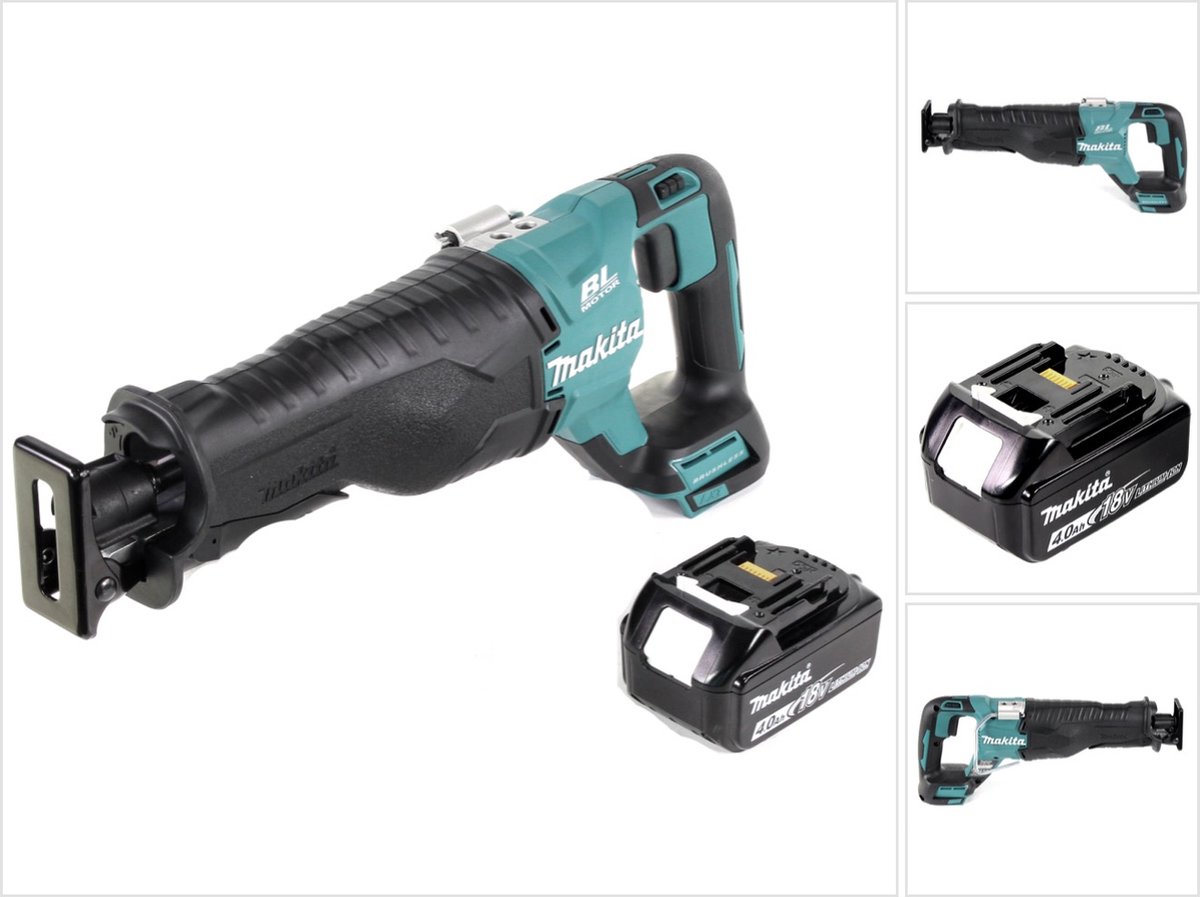 Makita DJR 187 M1 accu- reciprozaag 18 V borstelloos + 1x 4.0 Ah accu zonder oplader