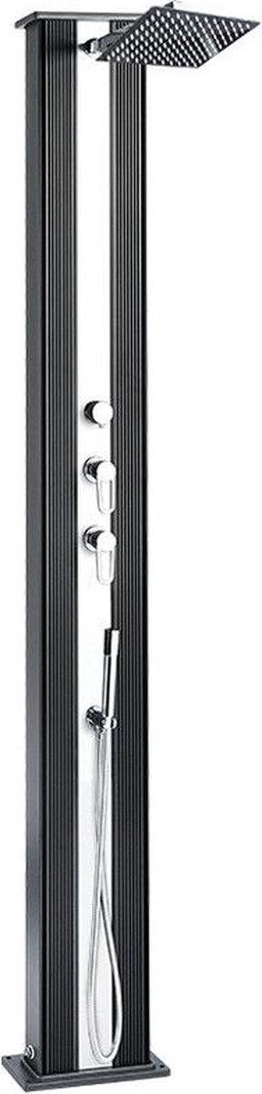 Formidra Dada Straight hybride buitendouche - Geborsteld aluminium antraciet