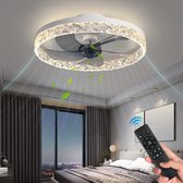 GS Goods Ventilator Lamp - Plafondventilator Zwart - Smart Lamp - Met Dimmer - 6 Standen Ventilator - Keuken Lamp - Woonkamerlamp - Moderne lamp