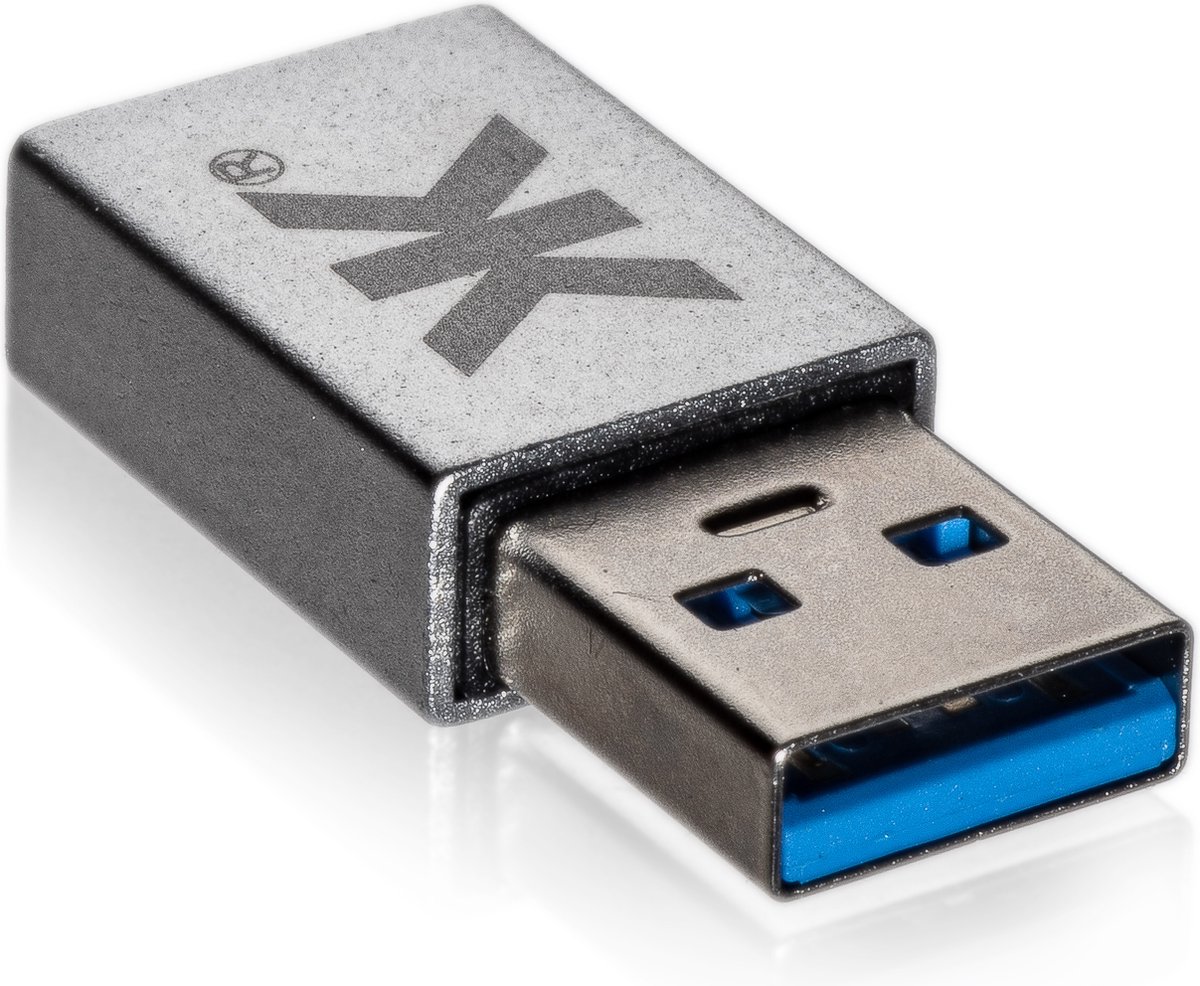 RocksolIT - USB-C naar USB-A 3.0 adapter plug - female male - zilver - 2-PAK